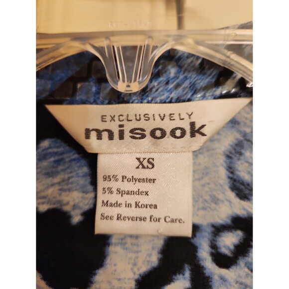 Exclusively Misook Blue Leopard-Print Zip-Up Jacket Size XS - Picture 2 of 7